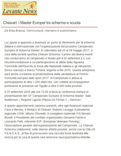 Levante News 16set16